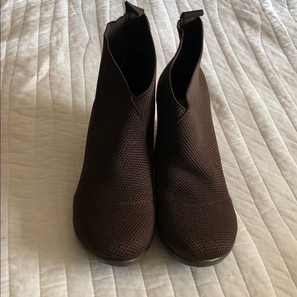 Charleston Shoe Co. woven wedge ankle boots